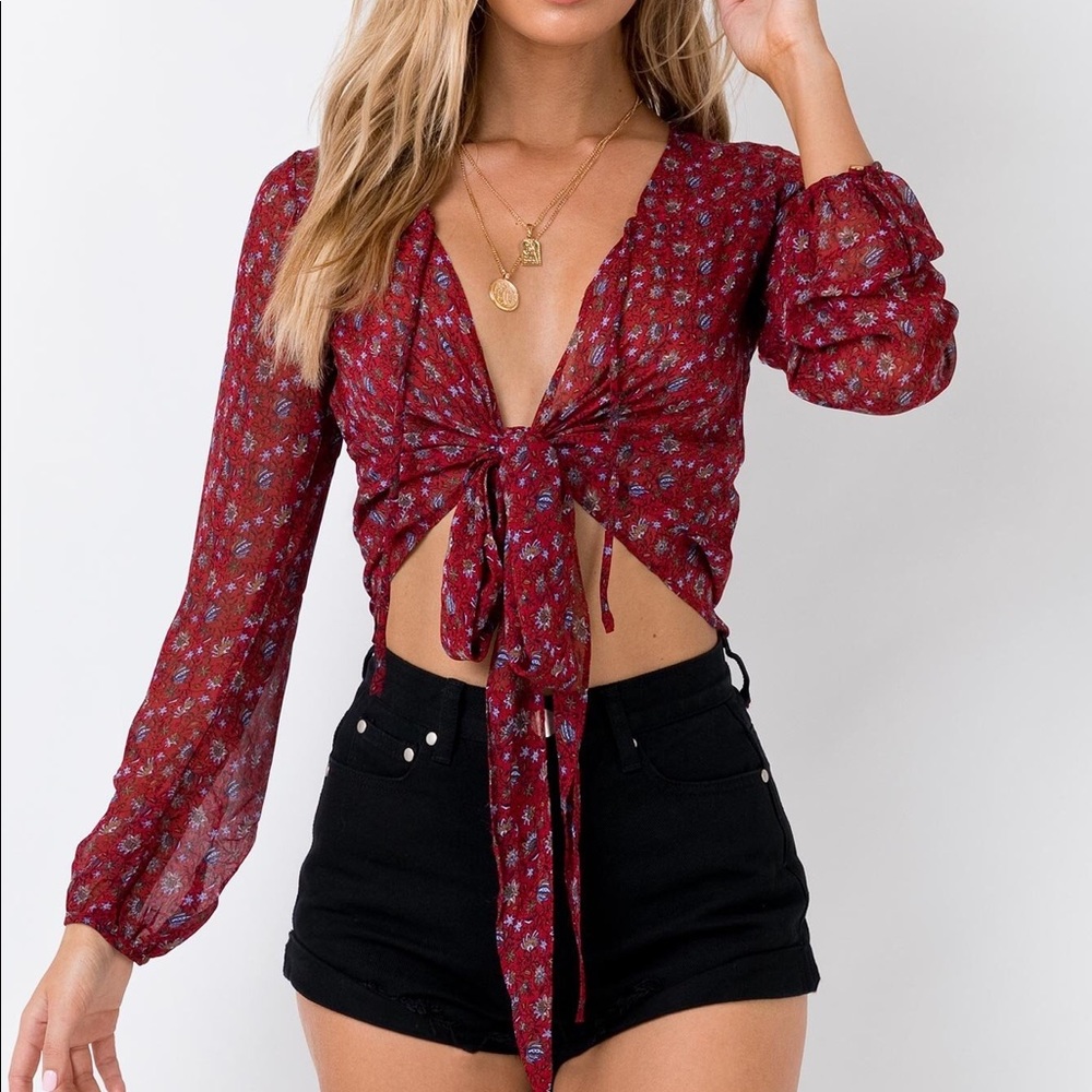 Princess Polly tie-front top